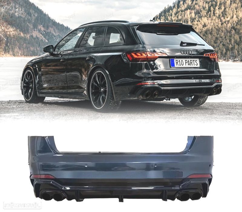 PARACHOQUE TRASEIRO AUDI A4 17-20 LOOK RS4 ABT - 1