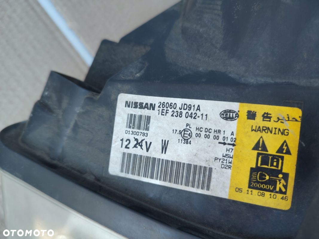 Lampa lewy przód XENON NISSAN QASHQAI I J10 EUROPA ORYGINAŁ - 5