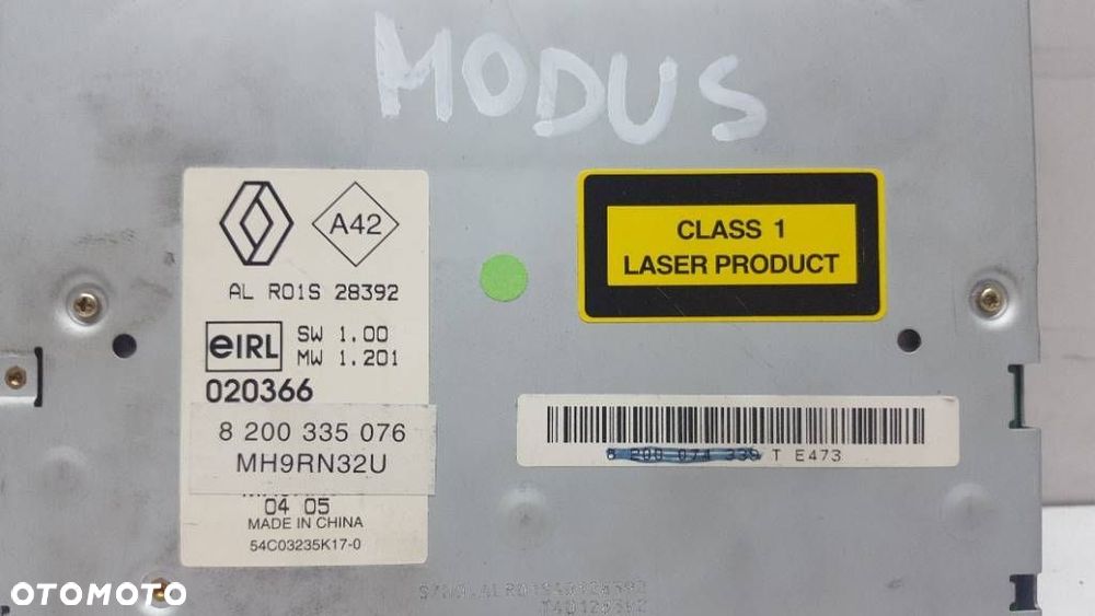 RADIO ODTWARZACZ RENAULT MODUS I 8200335076 - 6