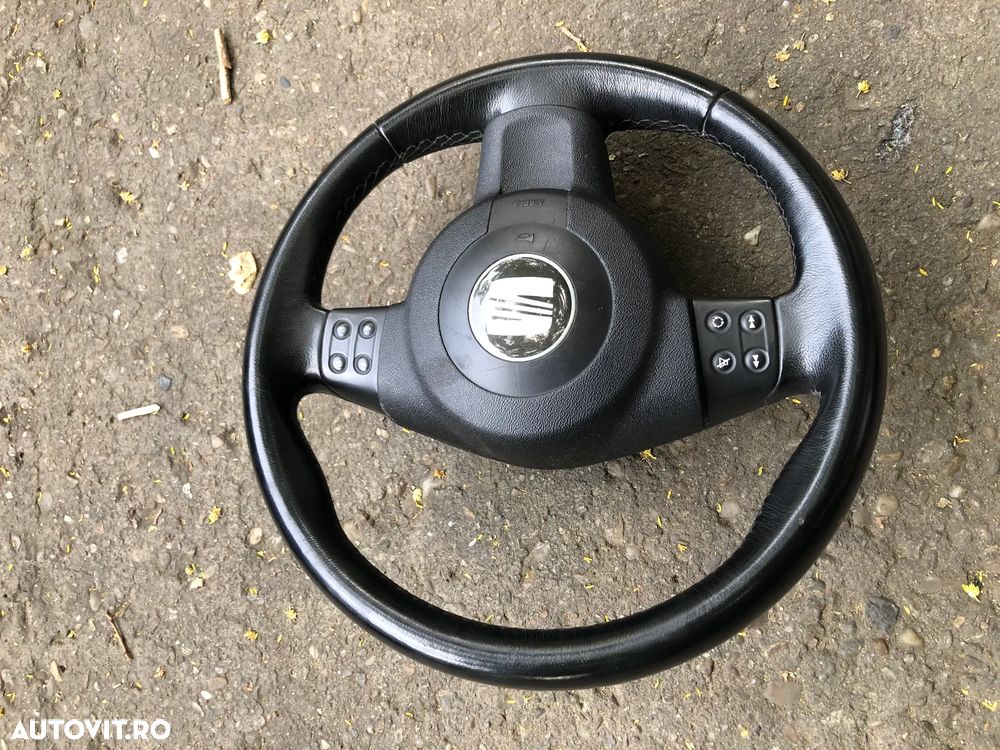 Volan piele negru cu comenzi si airbag Seat 2005 - 3