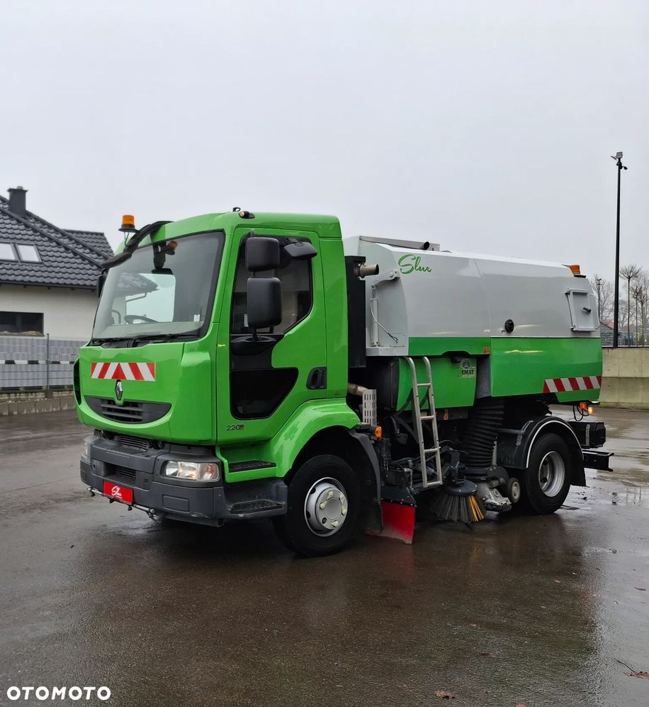 Renault Midlum 220 Zamiatarka Johnston SEMAT Szczotki L/R Obie Strony Dodatkowy SIlnik W Zabudowie Klimatyzacja EUnited PM10 - 2