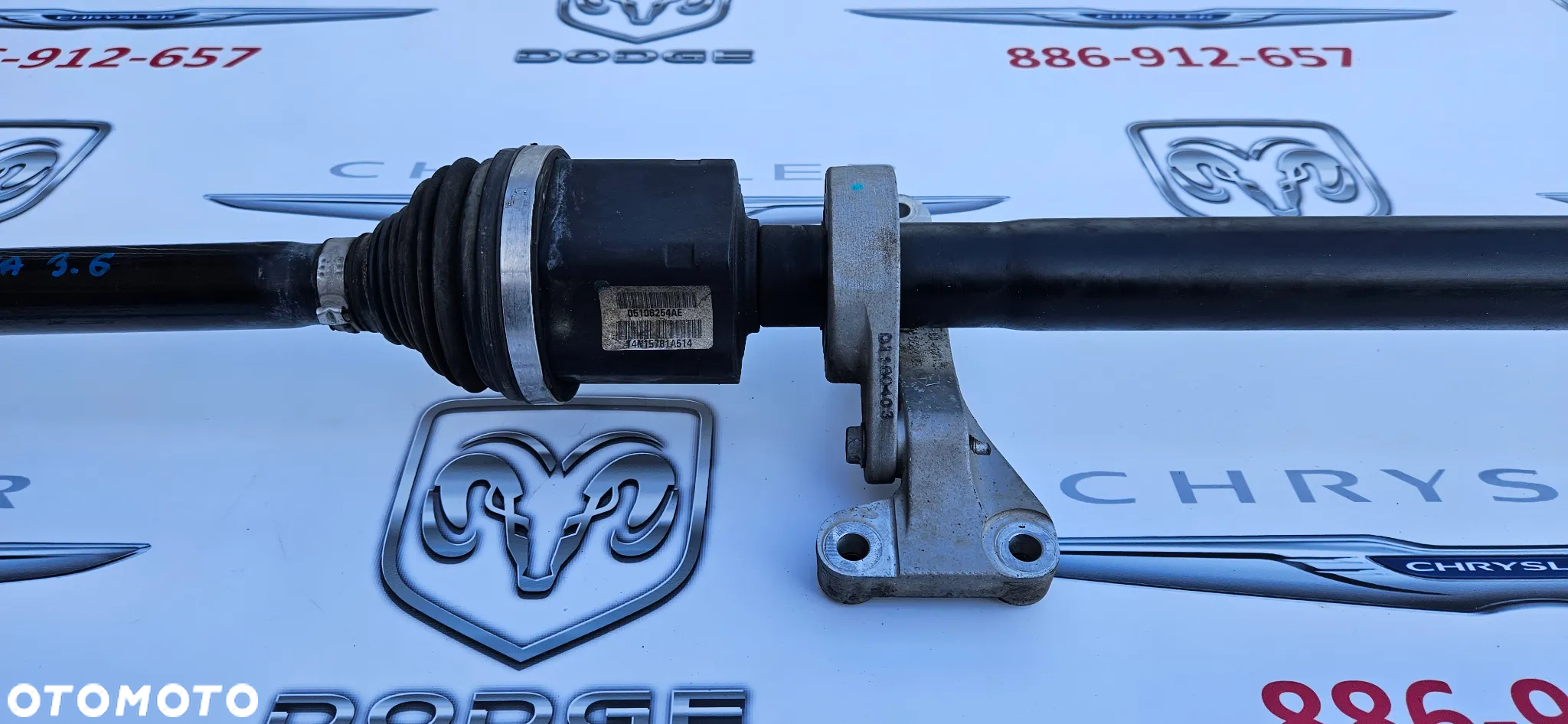 Chrysler Pacifica 2016- 3.6 V6 Półoś przód prawy Półoś przednia prawa Długa Przegub 05106254AE - 4