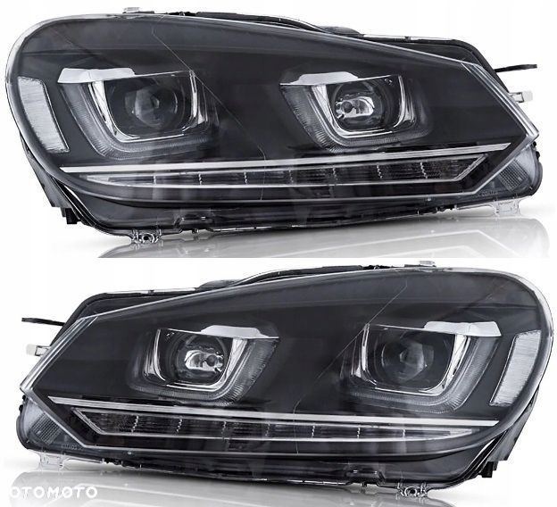 Reflektor Lampa kpl Vland Diody Soczewka Tuning Xenon-look VW Golf VI 6 5k0 - 1