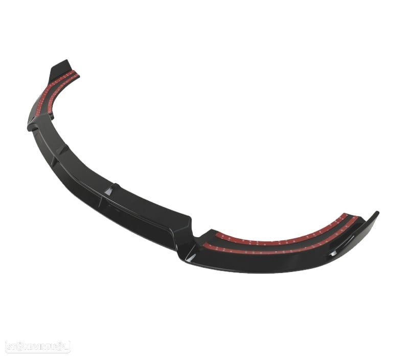 SPOILER FRONTAL MERCEDES CLASE E W213 16-20 LOOK SPORT PRETO BRILHANTE - 3
