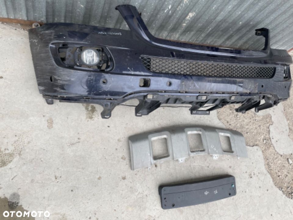 MERCEDES ML 164 zderzak przedni przód kratka halogen podkładka tablicy - 2