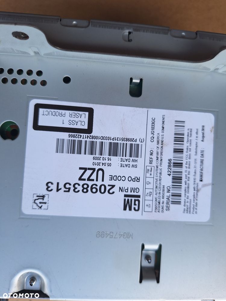 RADIO CD 400 - 20983513 UZZ - OPEL ASTRA J /2010 rok / EUROPA - 3