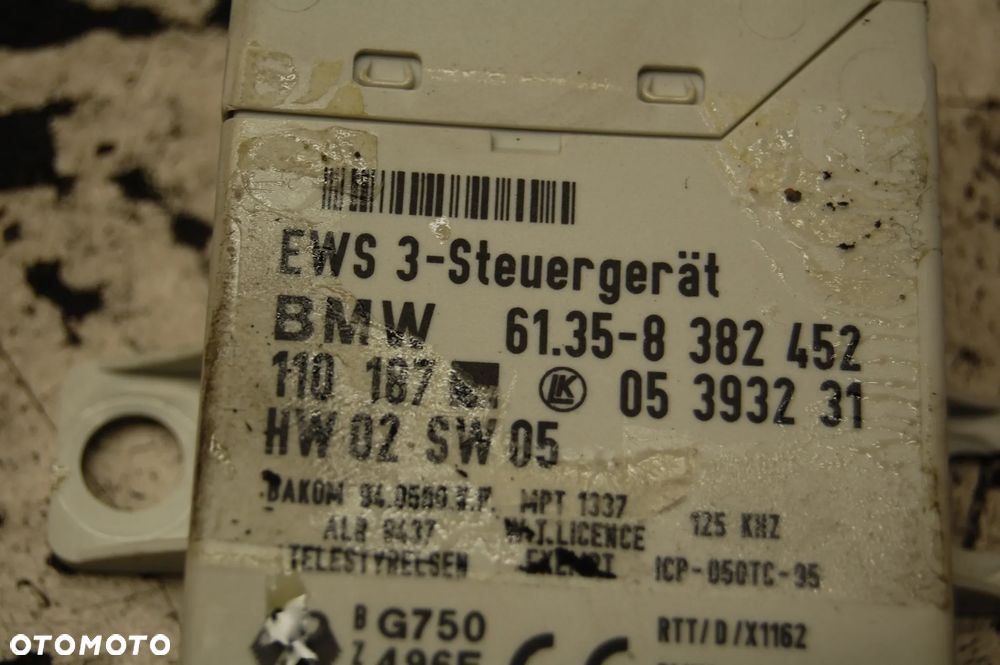 MODUŁ STEROWNIK EWS 61358382452 BMW 5 E39 - 3