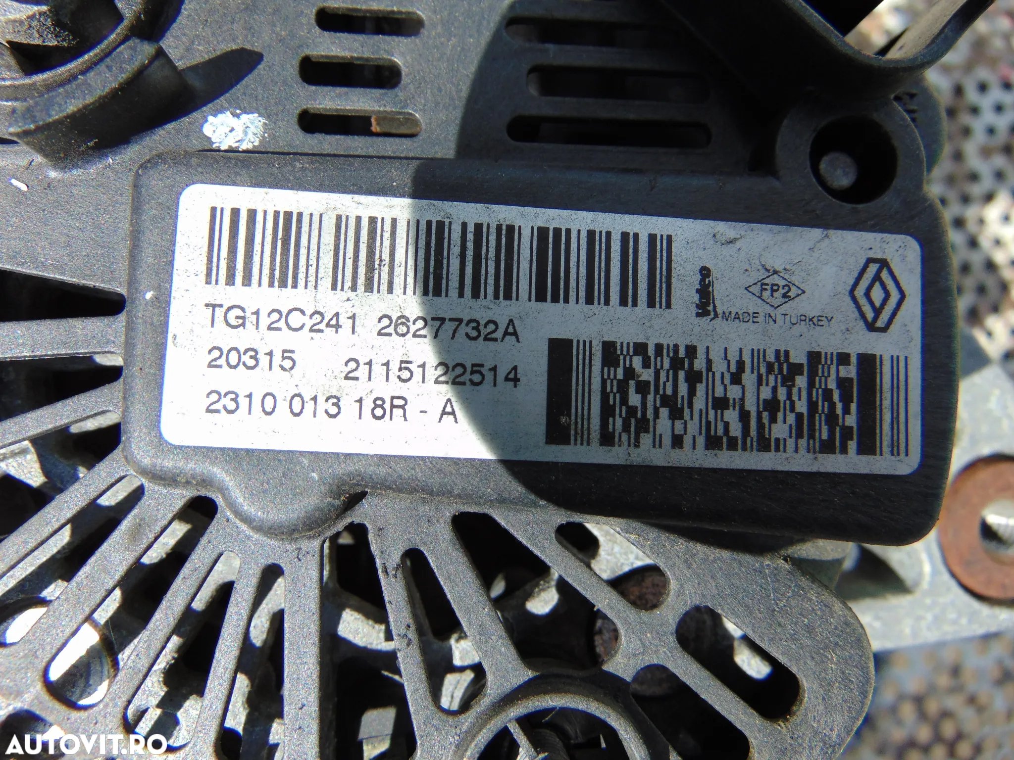 Alternator Dacia Custer 1.5 Nissan Qashqai Renault megane cod 231001318r clio 4 sandero dokker lodgy kadjar captur - 3