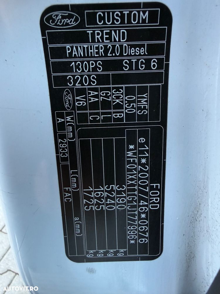 Ford Transit Custom Kombi 320 2.0 EcoBlue MHEV 130 CP L1H1 Base - 20