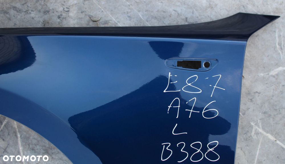 BŁOTNIK LEWY PRZÓD PRZEDNI BMW E81 E82 E87 E88 A76 TIEFSEEBLAU B388 - 3