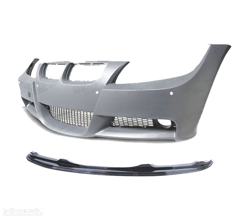 PÁRA-CHOQUES BMW E90 E91 05-08 PDC + SPOILER FRONTAL LOOK M PERFORMANCE - 2