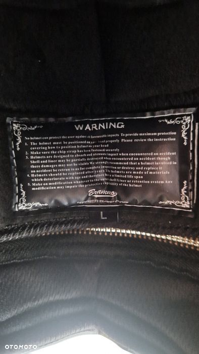 Kask skórzany motocyklowy z blędą - 2