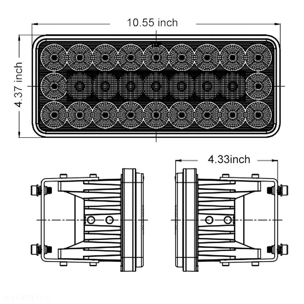 Lampa robocza środkowa CASE 232455A2 - 4