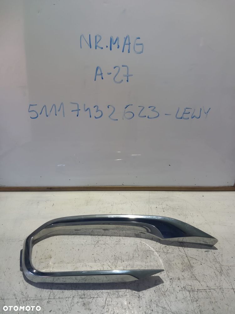 LISTWA CHROM ZDERZAKA LEWY PRZÓD BMW F32 F33 F36 LUXURY 7432623 - 1