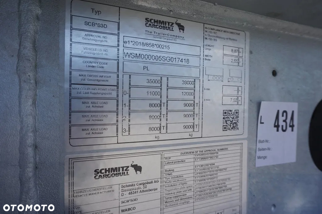 Schmitz Cargobull WYWROTKA STALOWA 27,5 m RAMA OCYNKOWANA * 2025 * - 11