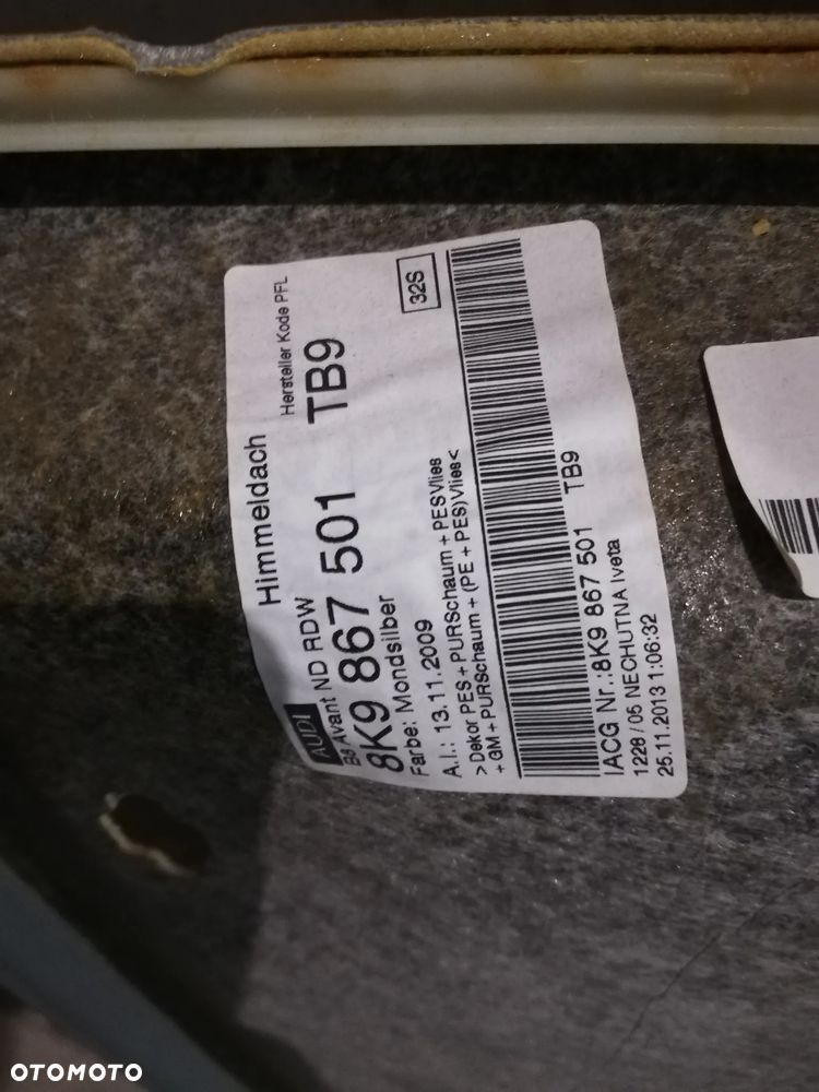 AUDI A4 B8 LIFT 11-15r KOMBI PODSUFITKA 8K9867501 - 5
