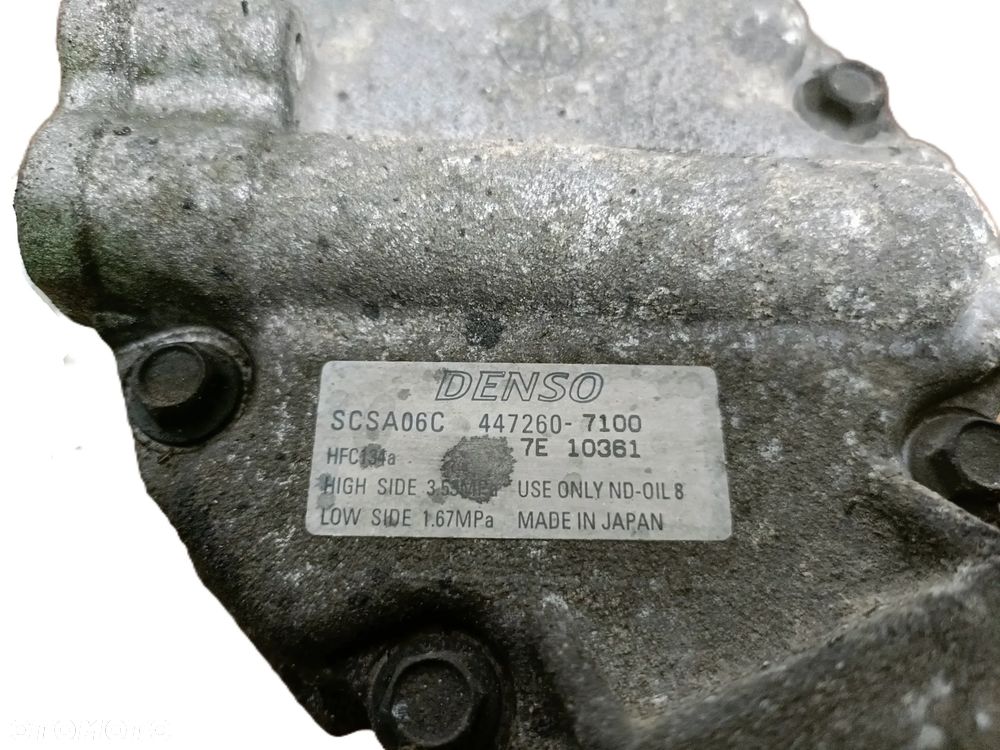 TOYOTA COROLLA E12 01-07 2,0 D4D 116 KM sprężarka kompresor klimatyzacji DENSO 447260-7100 * - 6