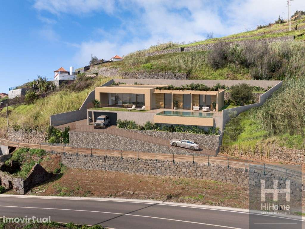 Moradia Térrea T3 + 1 Contemporânea com Piscina e Vista Mar - Grande imagem: 5/12