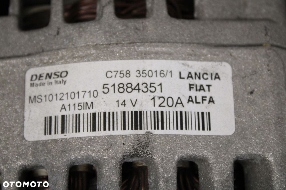 ALTERNATOR GIULIETTA 500X RENEGADE TIPO 1.6 2.0 - 3
