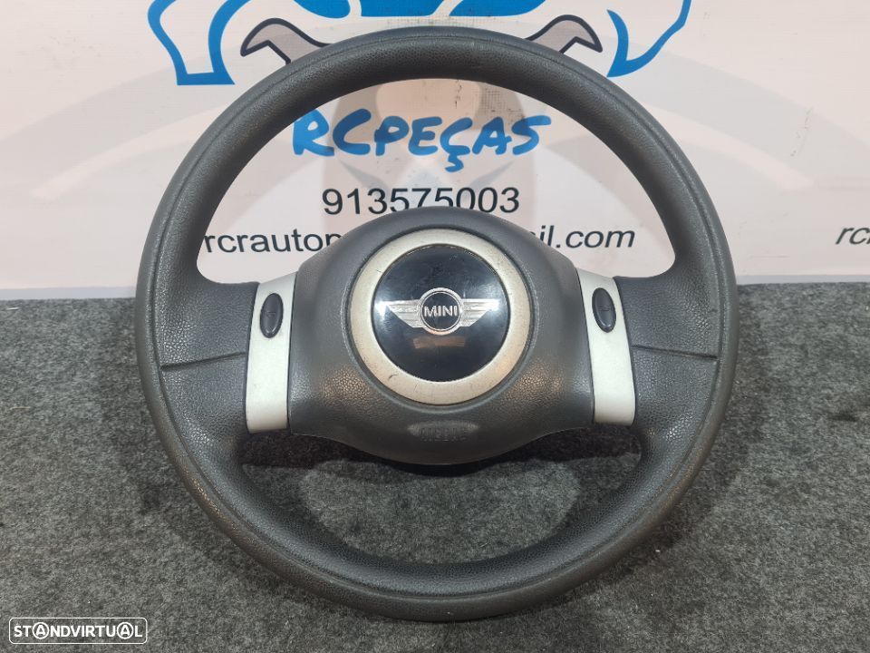 VOLANTE GUIADOR COMPLETO MINI COOPER ONE R50 R53 COMANDOS MULTIFUNÇÕES AIRBAG - 1