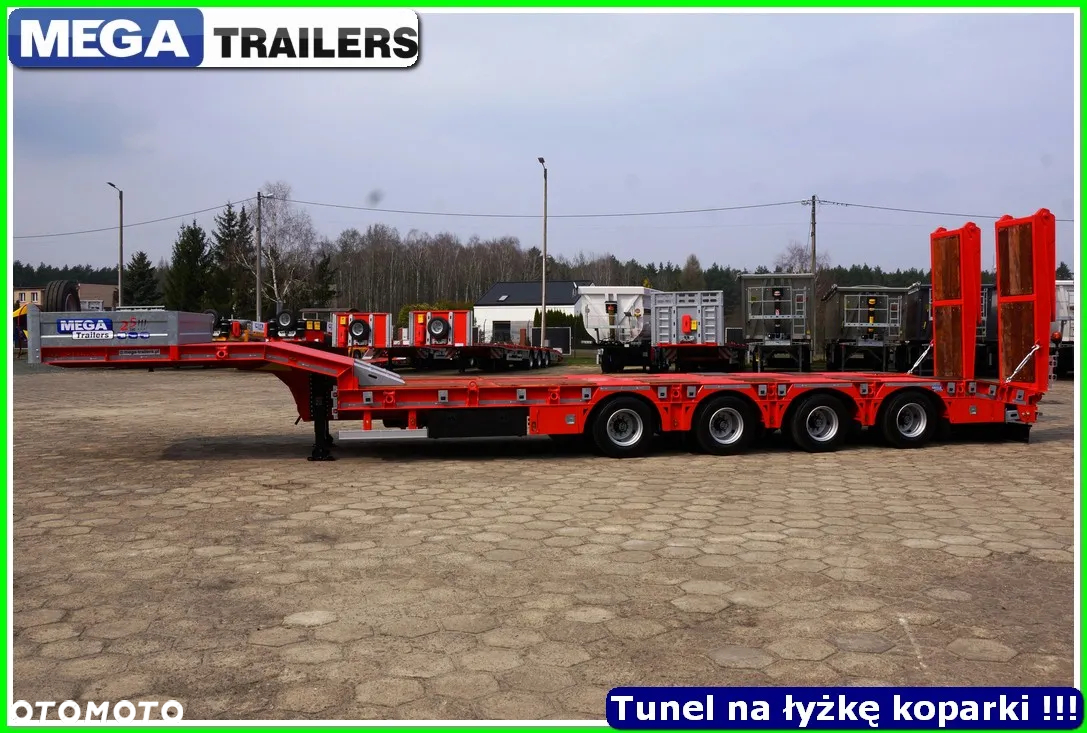 Mega Nisko podłoga 4 osie,  dł. 9,50 m, TUNEL na RAMIĘ KOPARKI !!! - 11