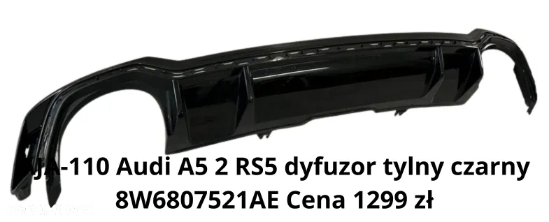 Audi Q3 2 S-Line hokej spoiler zderzaka przód dokładka 83A807061B / A6 C7 spoiler tylny 4G0807521R / Audi A5 RS5 2 dyfuzor tylny 8W6807521AE - 3