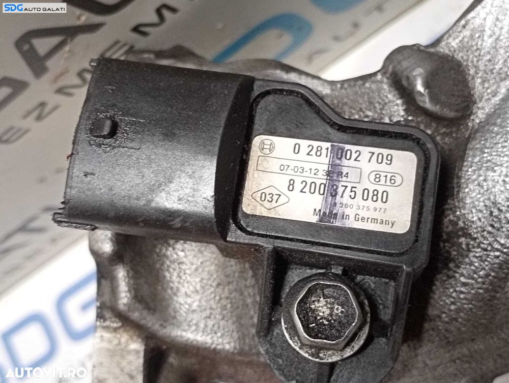 Tub Tubulatura Conducta Teava Ghidaj Admisie Aer Turbo Turbina Turbosuflanta cu Senzor presiune Renault Espace 4 1.9 DCI 2002 - 2010 Cod 8200375080 0281002709 [M5222] - 5