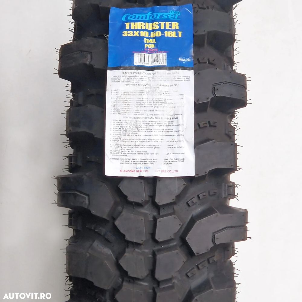 Anvelopa NOUA M+S M/T-E Off Road Extrem 33X10.50R16 Comforser Thruster ( by Maxxis) 114L - 2