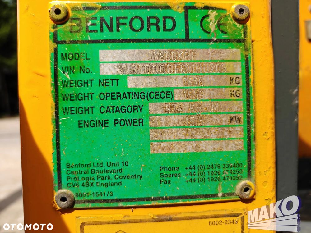 Terex Benford TV800 KRF - 13