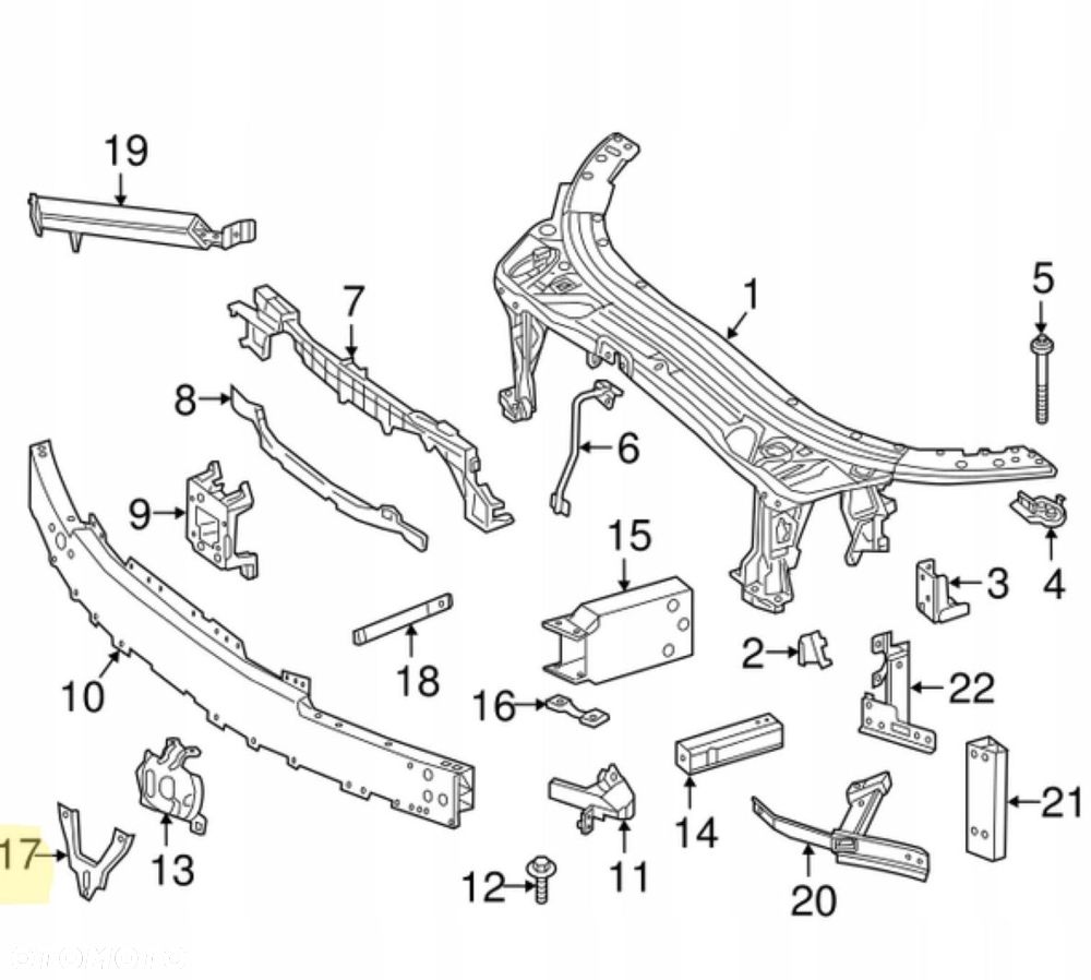 MERCEDES C KLASA W205 2014-2021 MOCOWANIE OBUDOWA RAMKA CHŁODNICY ADAPTER - 11