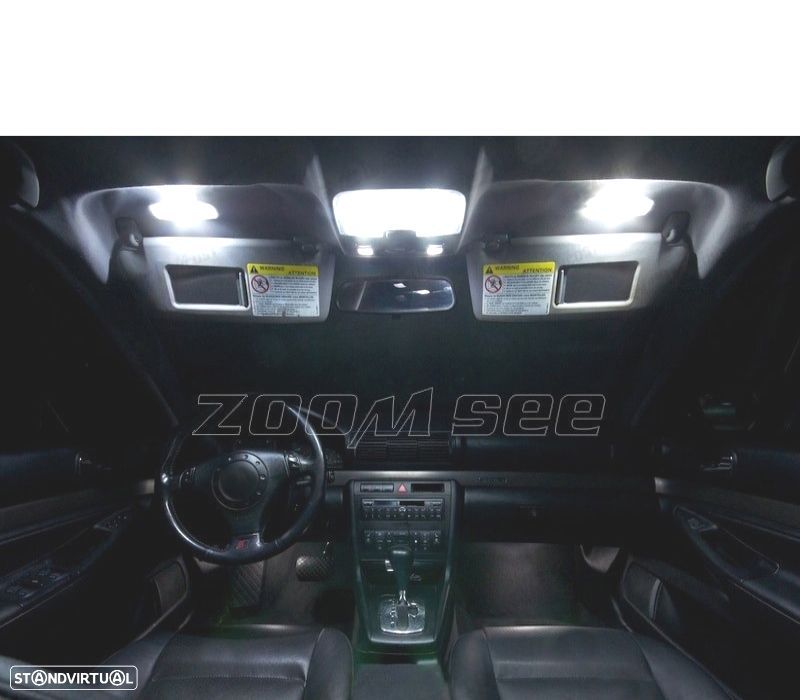 KIT COMPLETO 12 LAMPADAS LED INTERIOR PARA AUDI A4 B5 SEDAN 96-01 - 3