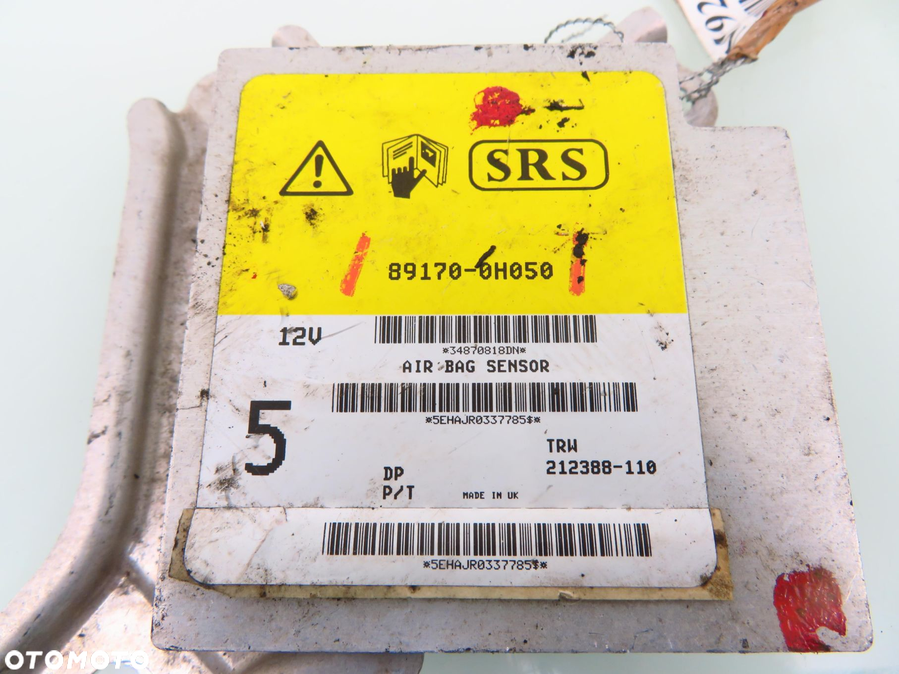 MODUŁ AIRBAG TOYOTA AYGO  891700H050 212388110 - 4