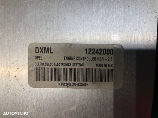 ECU Calculator motor Opel Meriva 1.6 12242000 DXML Z16XE HSFI-2.5 - 2