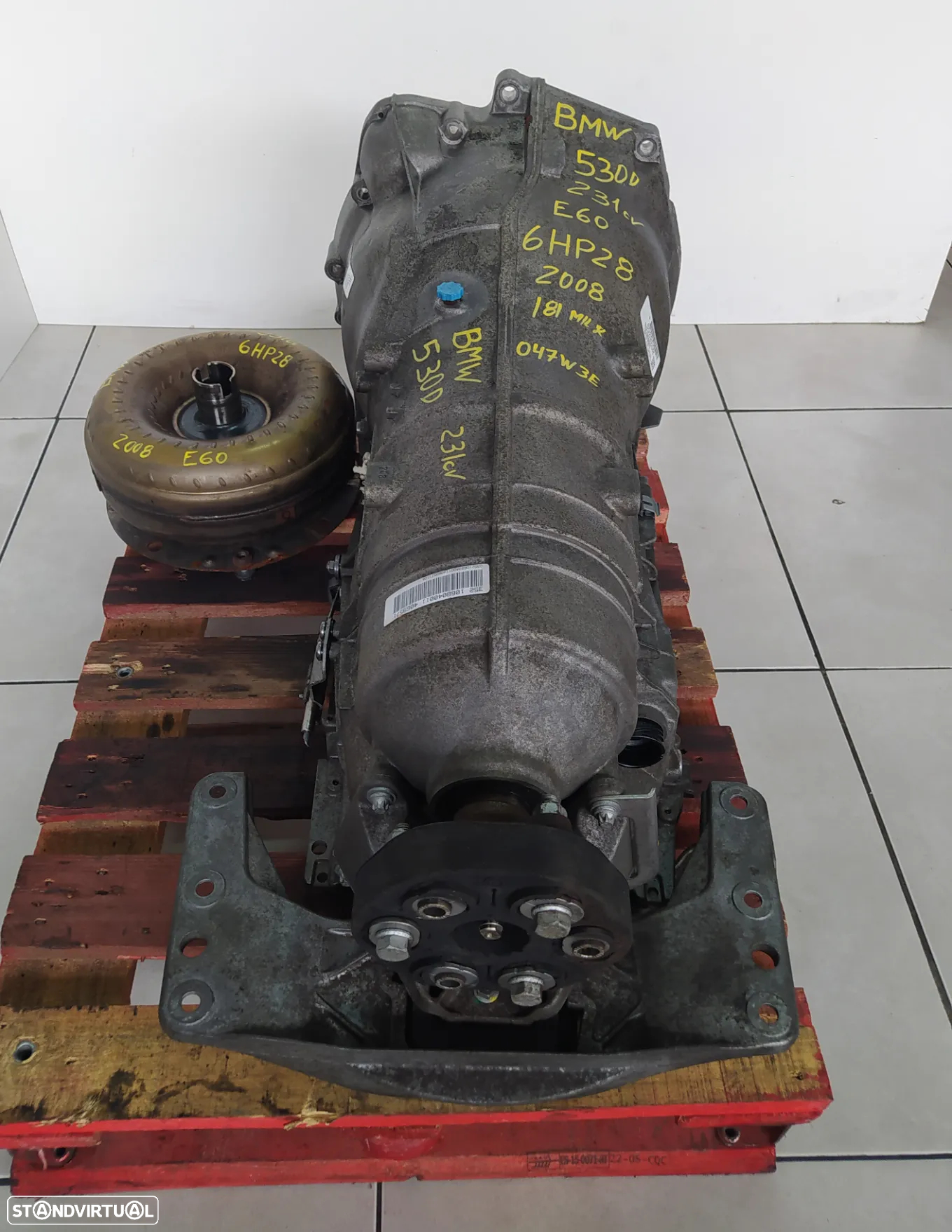 Motor Bmw 530D 231cv E60 M57 306D3 bloco aluminio caixa velocidades 6HP28 - 047w3e - 11