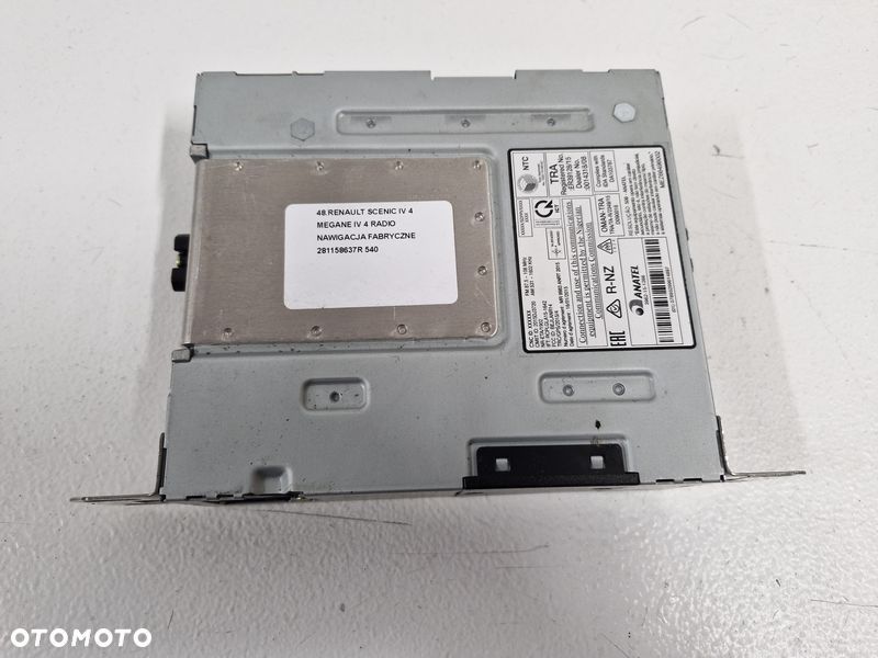 RENAULT SCENIC IV 4 MEGANE IV 4 RADIO NAWIGACJA FABRYCZNE 281158637R - 2