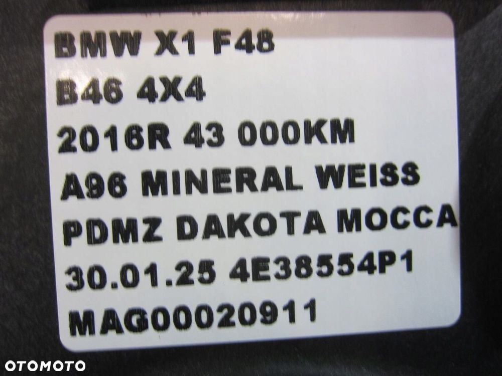 BMW X1 F48 F40 F45 F39 GŁOŚNIK NISKOTONOWY LEWY 9278065 FOTELA 65139278065 - 6