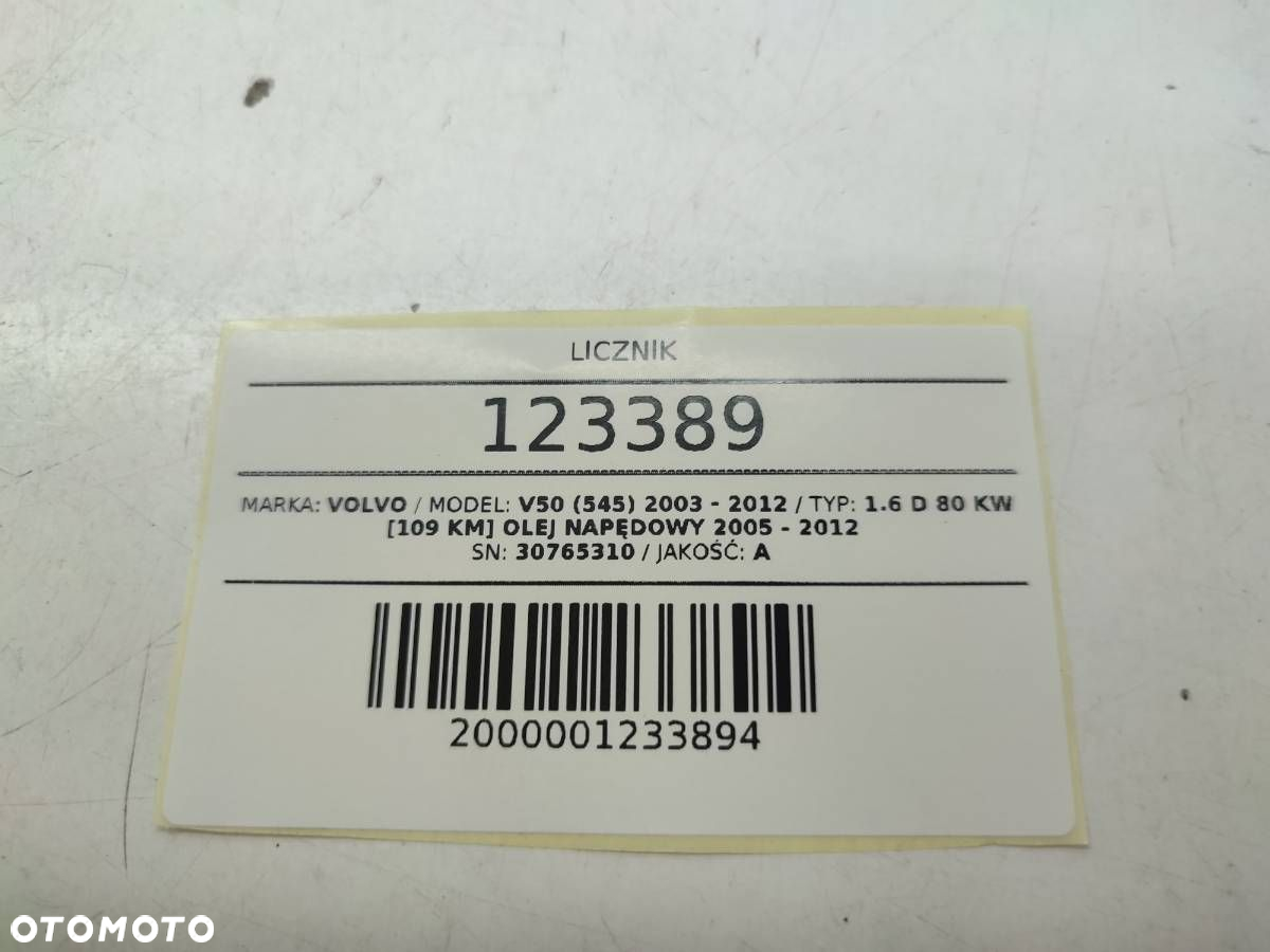 LICZNIK ZEGARY VOLVO V50 1.6 D EU 30773210 - 8
