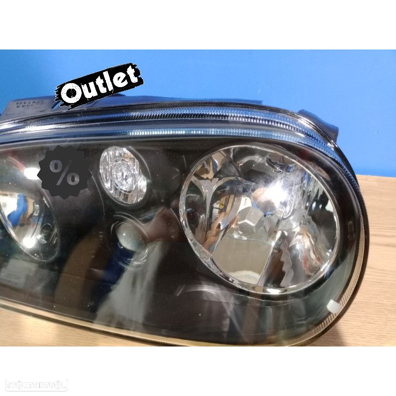 R147525C4 FARÓIS VOLKSWAGEN VW GOLF 4 MK IV 97-03 FUNDO PRETO BLACK EDITION - 6