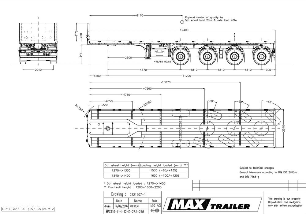 MAX Trailer MAX410 | Naczepa balastowa | 12400 mm - 2