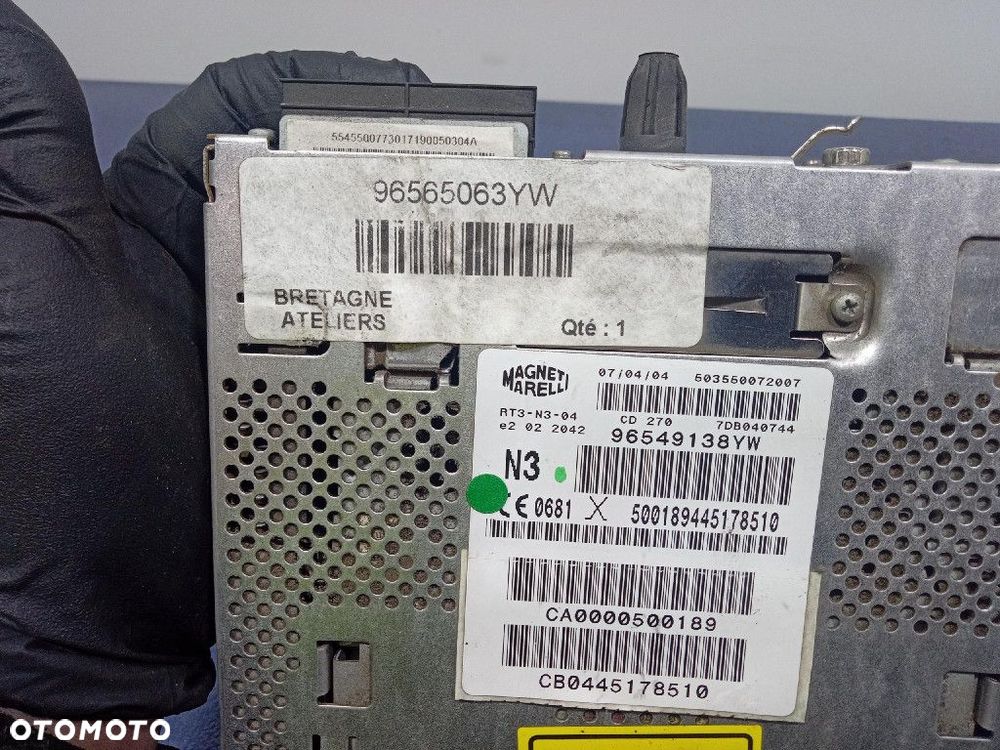 PEUGEOT 407 RADIO CD NAWIGACJA OEM GSM RT3 WYŚWIETLACZ 96549138YW - 6