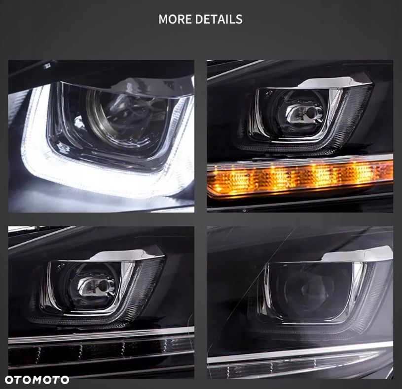 Reflektor Lampa kpl Vland Diody Soczewka Tuning Xenon-look VW Golf VI 6 5k0 - 7