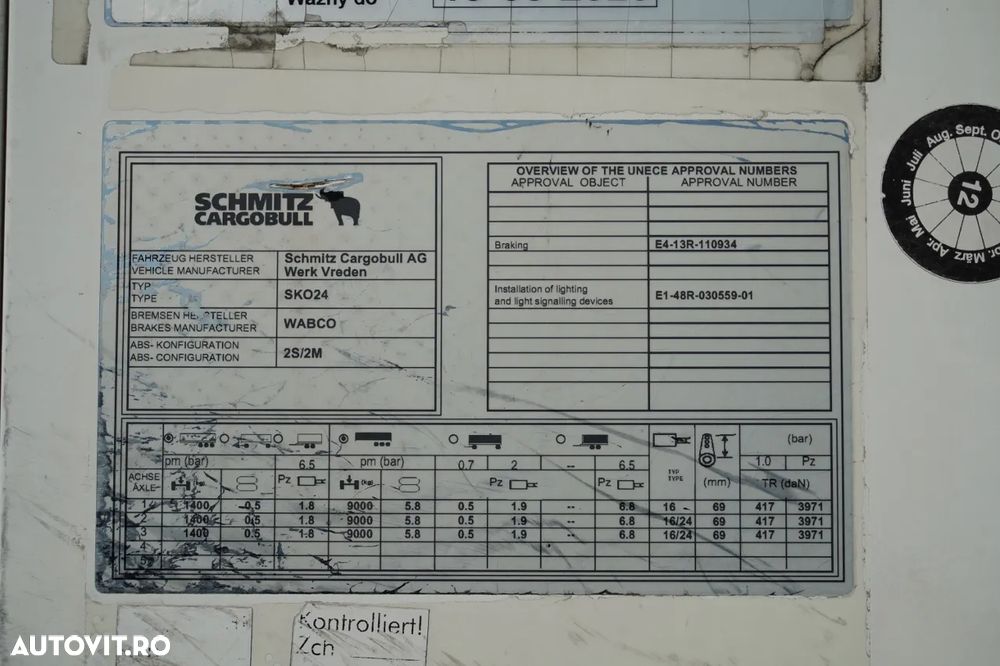 Schmitz Cargobull / REFRIGERAT / THERMO KING SLX 300 / CU CÂRLIG / AXĂ DE RIDICARE / COȘ PENTRU PALEȚI - 28