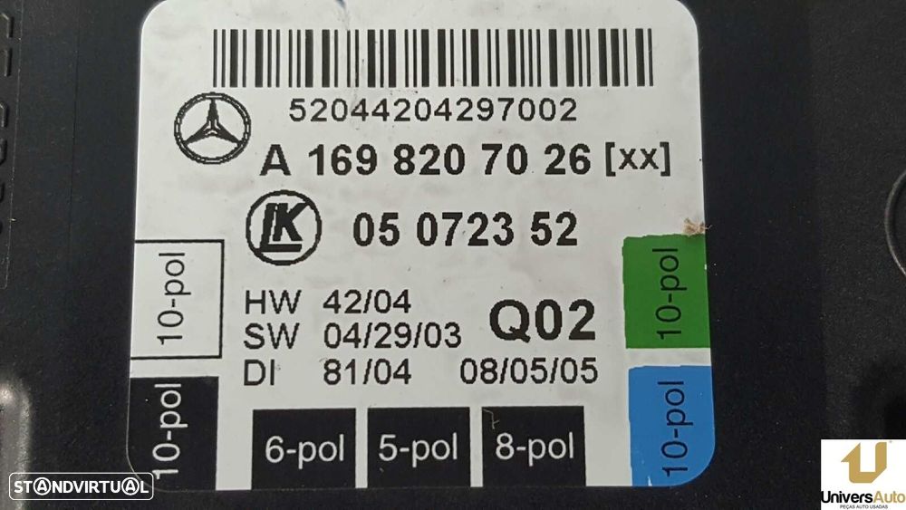 CENTRALINA/BOMBA FECHO CENTRAL MERCEDES CLASE B (W245) 200 CDI (245.208) - 3