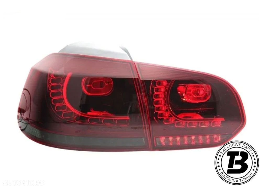 Stopuri Full LED compatibile cu VW Golf 6 VI R20 Smoke Design - 7