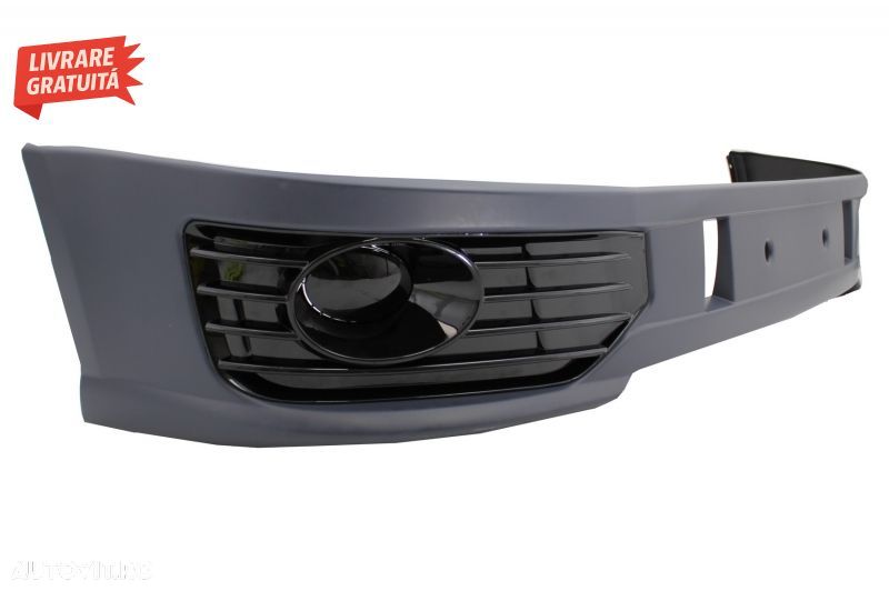 Prelungire Bara Fata cu Grila Centrala fara emblema si Lumini de zi LED DRL VW Tra- livrare gratuita - 3
