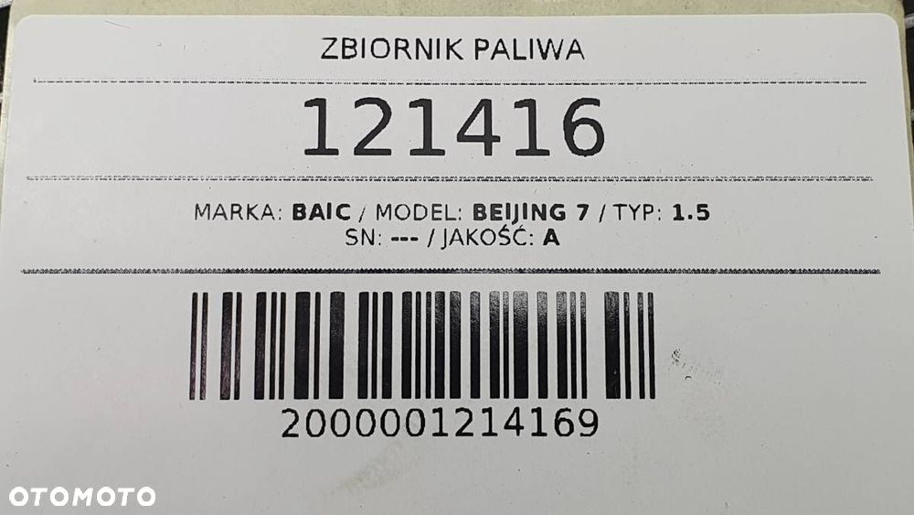 ZBIORNIK PALIWA BAIC BEIJING 7 X75 2024 1.5 BENZYNA - 9