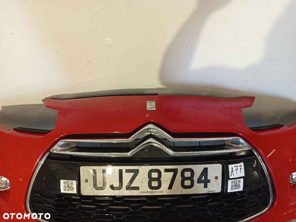 ^ ZDERZAK PRZÓD PRZEDNI CITROEN DS3 KKN CZERWONY ŚWIATŁA DZIENNE DRL LED HALOGENY - 3
