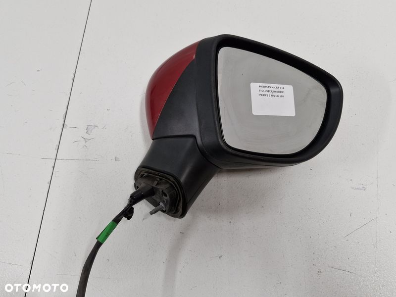 NISSAN MICRA K14 V 5 LUSTERO DRZWI PRAWE 5 PIN UK NBD - 9