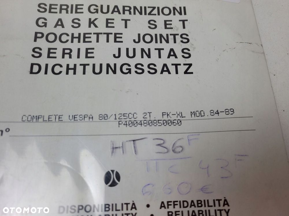 PIAGGIO VESPA PK 80 125 84-89 USZCZELKA SILNIKA KOMPLET ZESTAW - 4