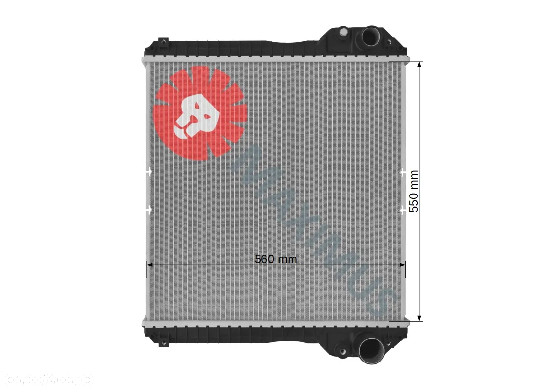 NOWA CHŁODNICA WODY CASE 580SM 580M NEW HOLLAND B110 B115 B95 LB110 LB115 LB75 LB90 87306511 87306524 87310155 87410098 87543940 87544110 - 2